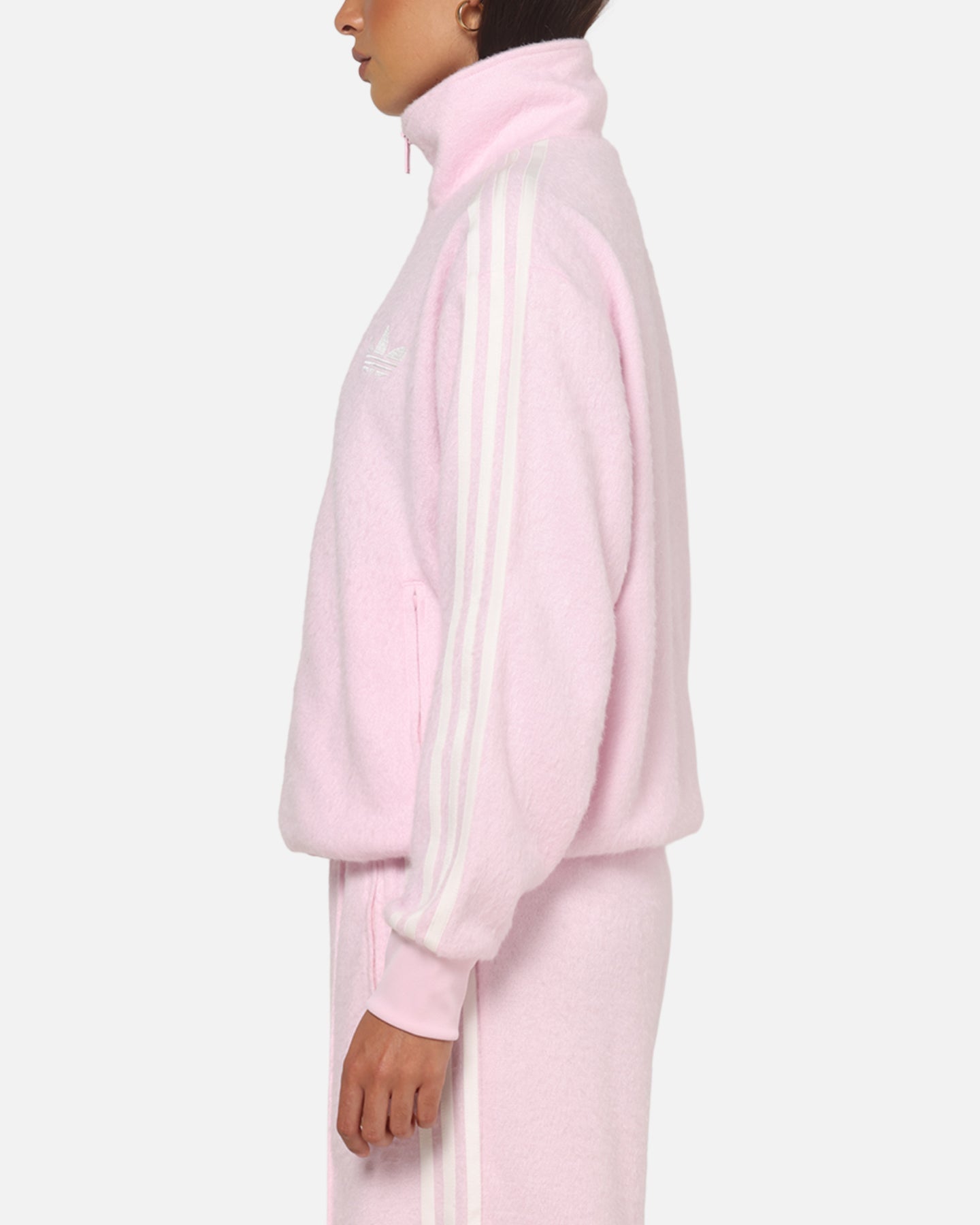 Adidas Women's Mohair Firebird Track Top Clear Pink