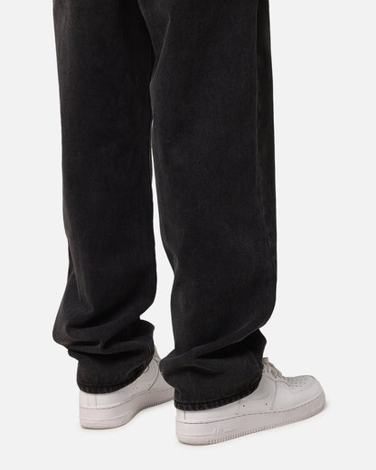 XXIII Tie Lace Baggy Jeans Black Stonewash