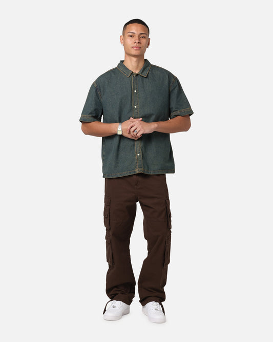 Saint Morta Modern Utility Cargo Pants Washed Brown