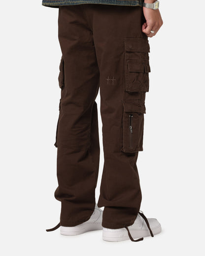 Saint Morta Modern Utility Cargo Pants Washed Brown