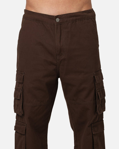 Saint Morta Modern Utility Cargo Pants Washed Brown