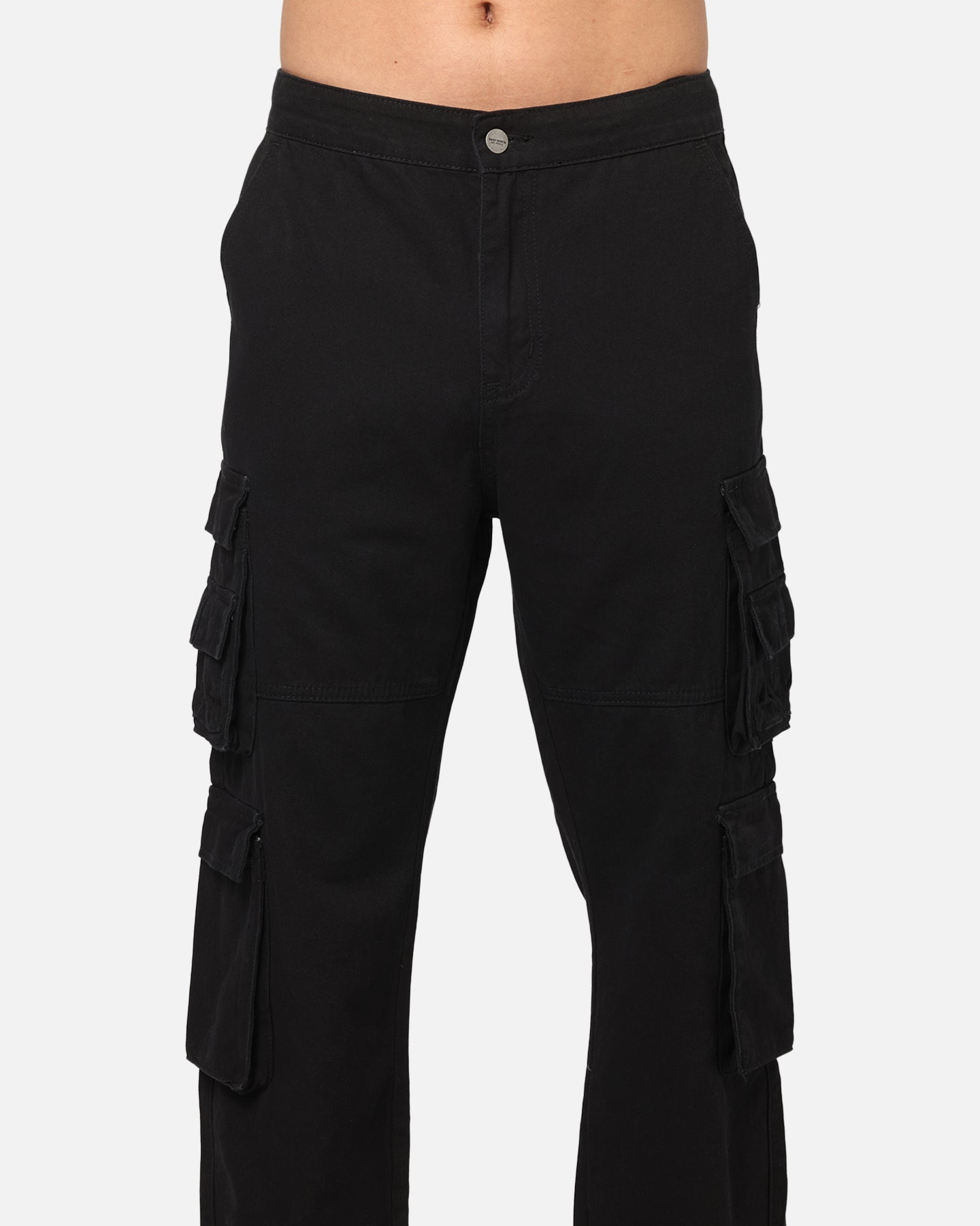Saint Morta Modern Utility Cargo Pants Washed Black