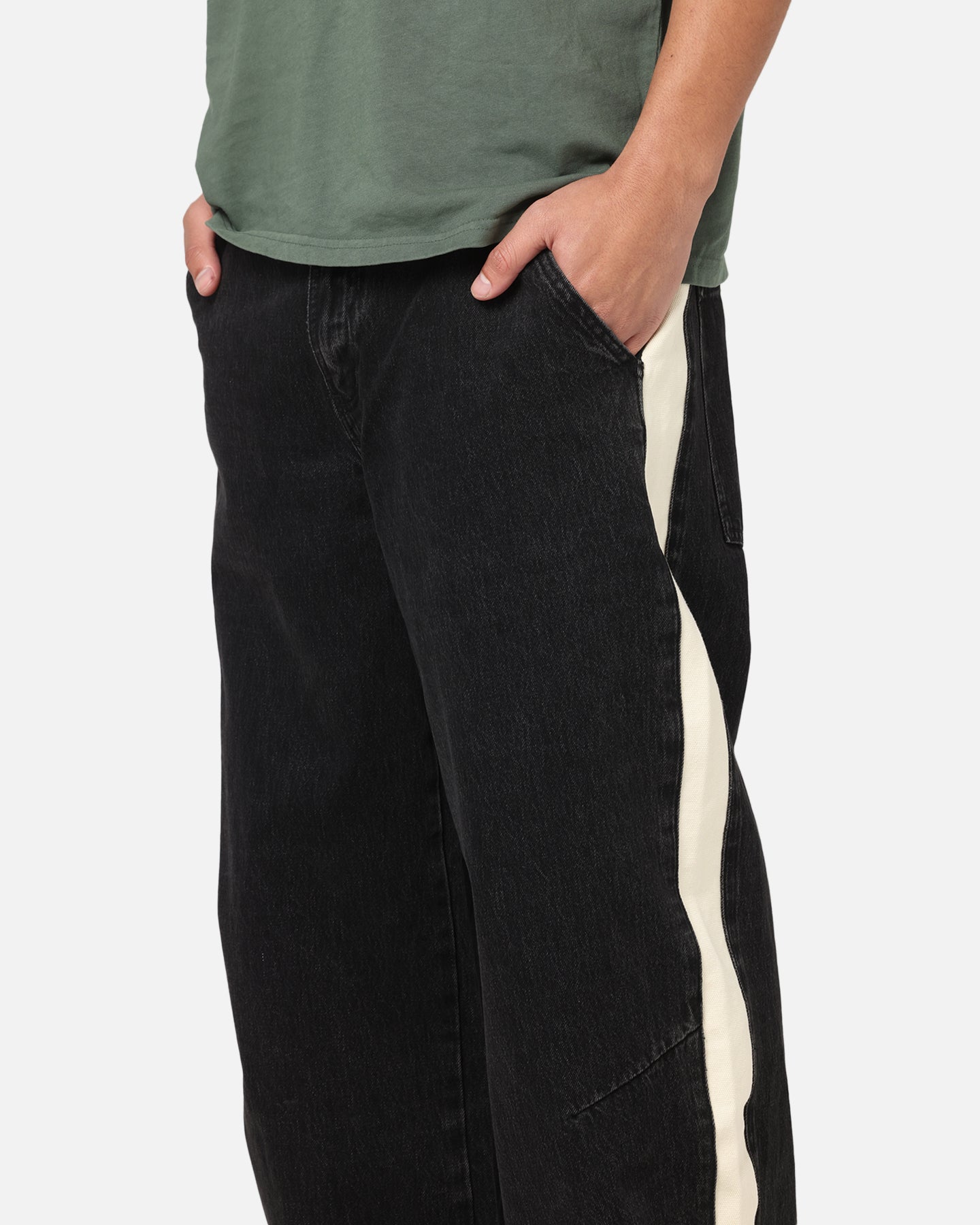 Saint Morta Amplus Sidewinder Jeans Black/Off White