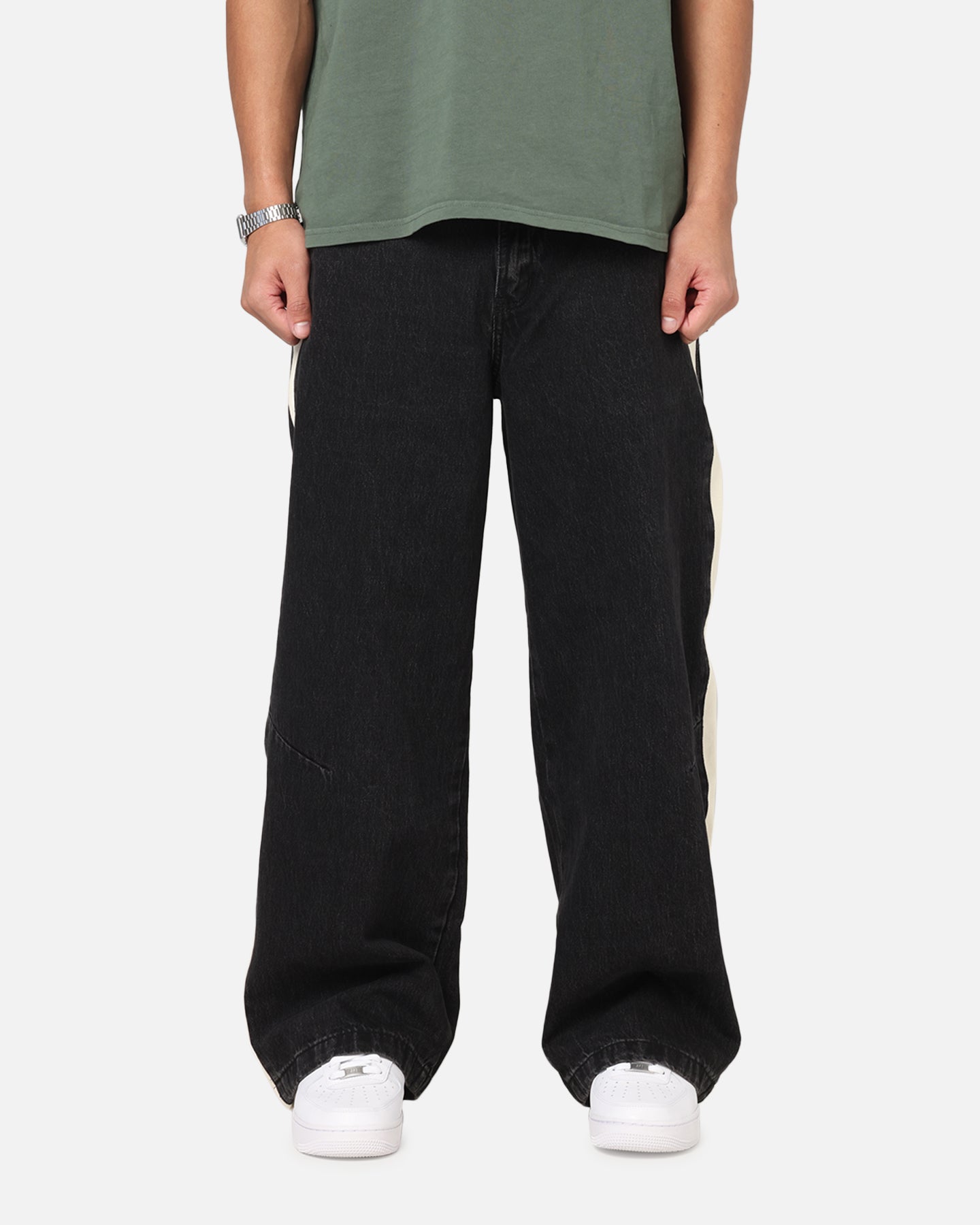 Saint Morta Amplus Sidewinder Jeans Black/Off White