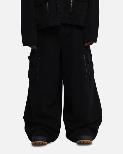 Loiter Combat Cargo Pants Washed Black