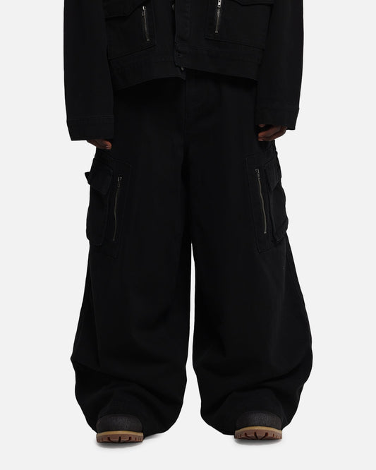Loiter Combat Cargo Pants Washed Black