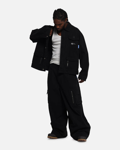 Loiter Combat Cargo Pants Washed Black
