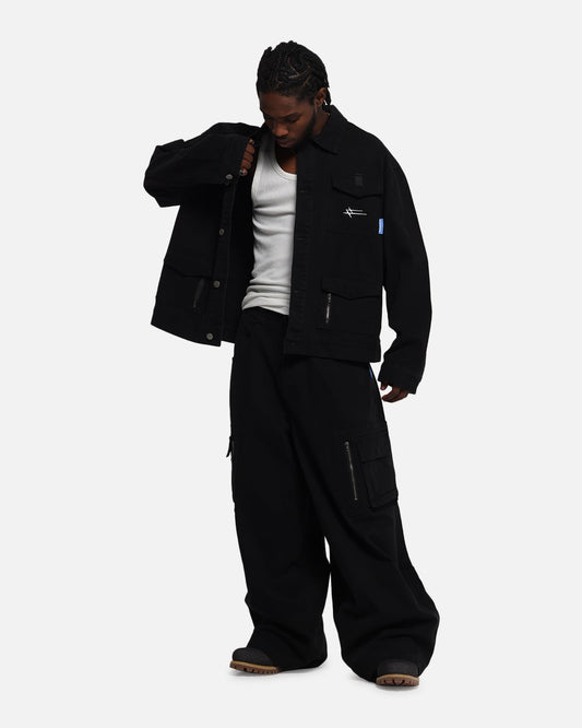 Loiter Combat Cargo Pants Washed Black
