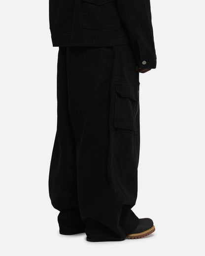 Loiter Combat Cargo Pants Washed Black