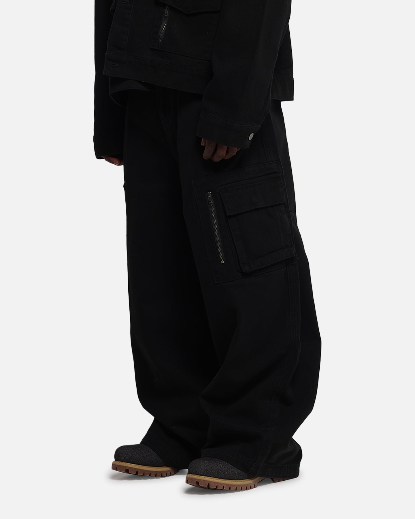 Loiter Combat Cargo Pants Washed Black