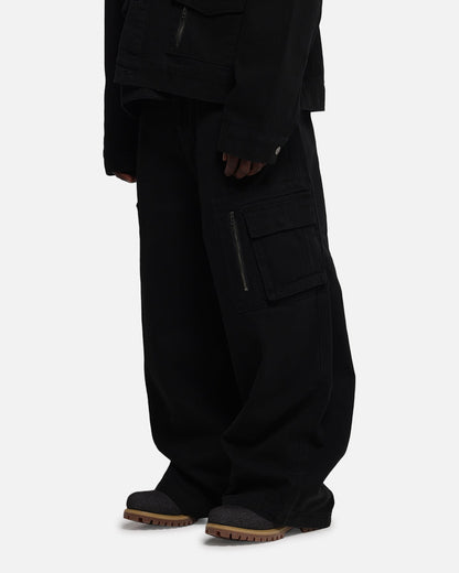 Loiter Combat Cargo Pants Washed Black