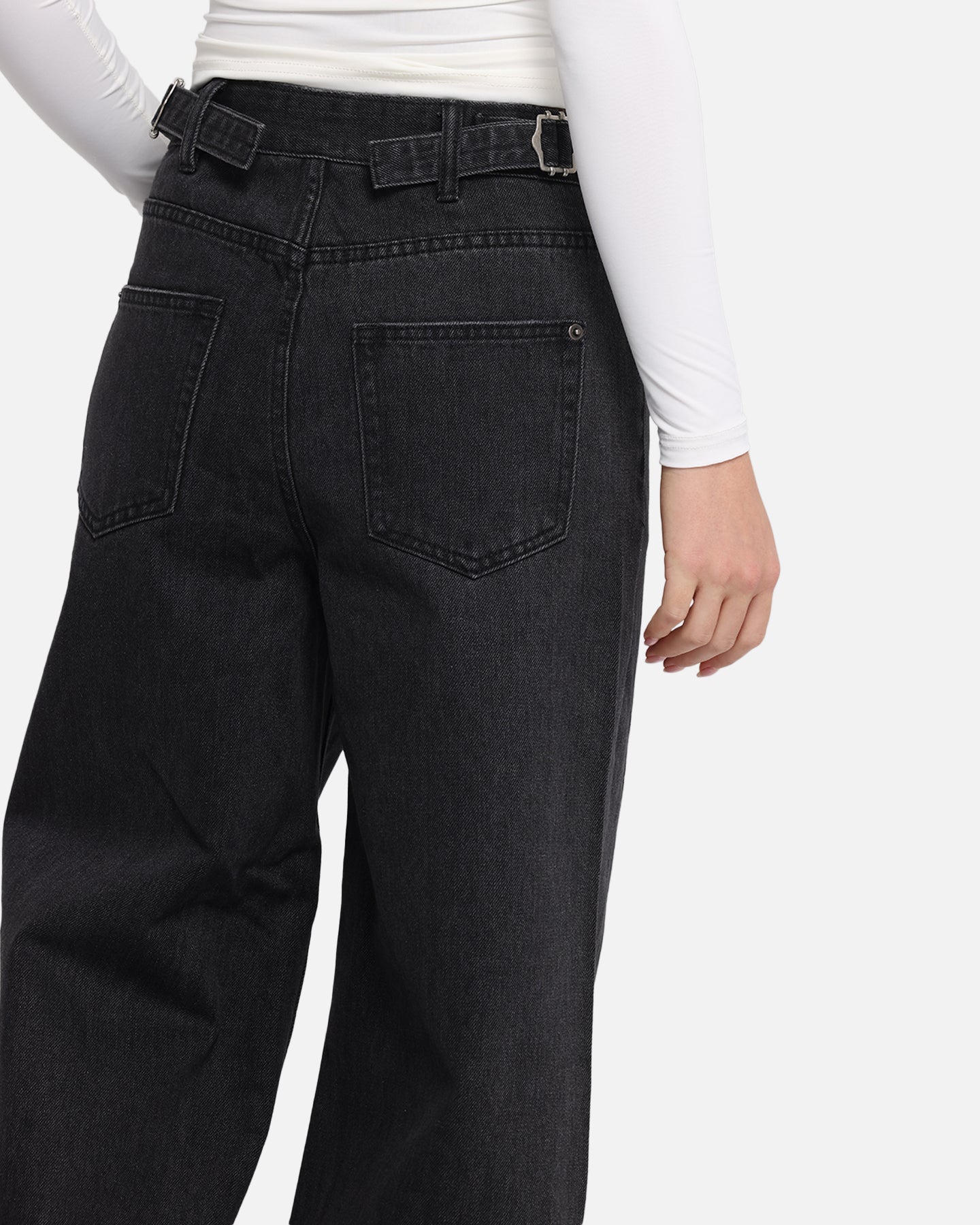 XXIII Women's Wide Leg Jeans Washed Black