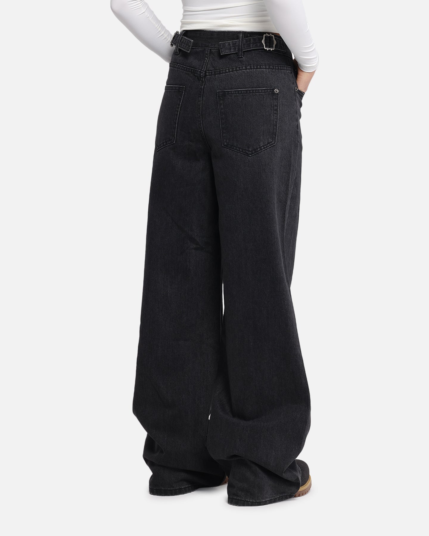 XXIII Women's Wide Leg Jeans Washed Black