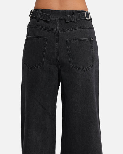 XXIII Women's Wide Leg Jeans Washed Black