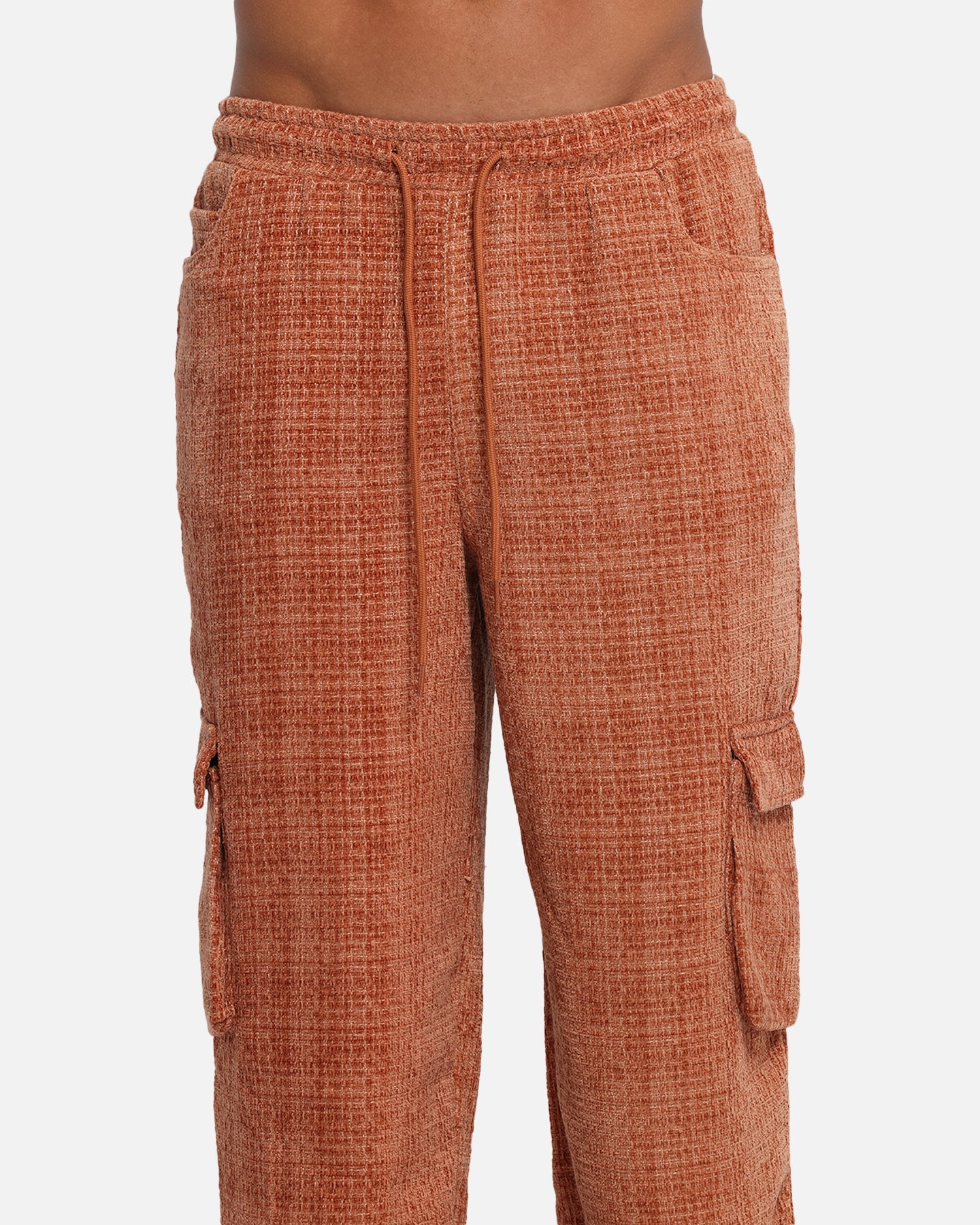 XXIII Boucle Tweed Cargo Pants Rust