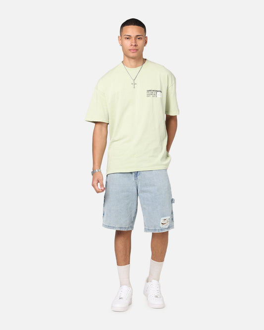 Carre Distressed Carpenter Jorts Light Blue Wash