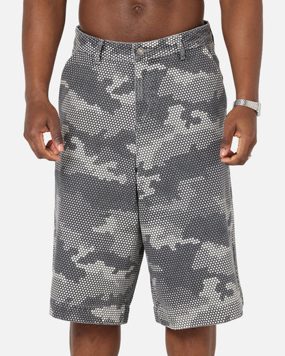 XXIII Wide Leg Denim Shorts Digi Camo