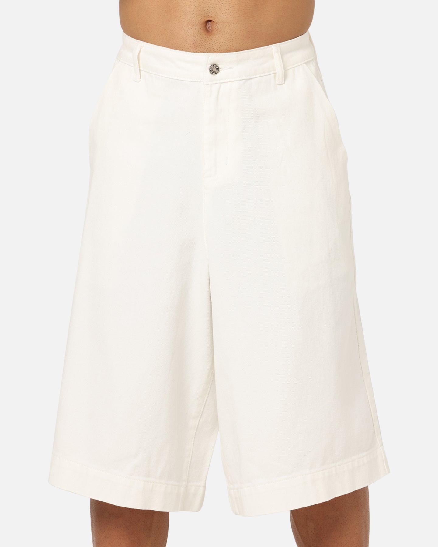 XXIII Wide Leg Denim Shorts Off White