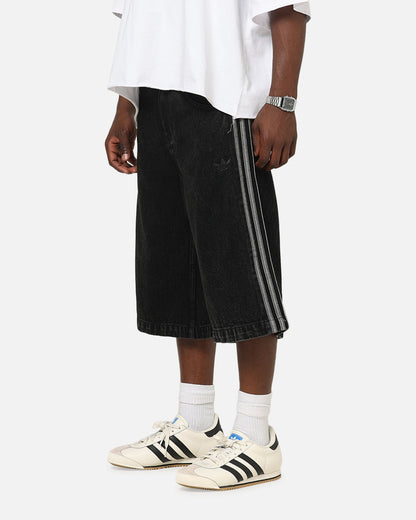 Adidas Firebird Denim Shorts Black Denim