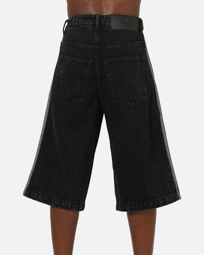 Adidas Firebird Denim Shorts Black Denim