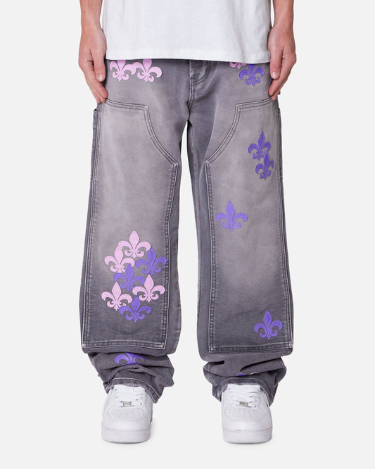MNML Ultra Baggy Fleur Carpenter Pants Grey