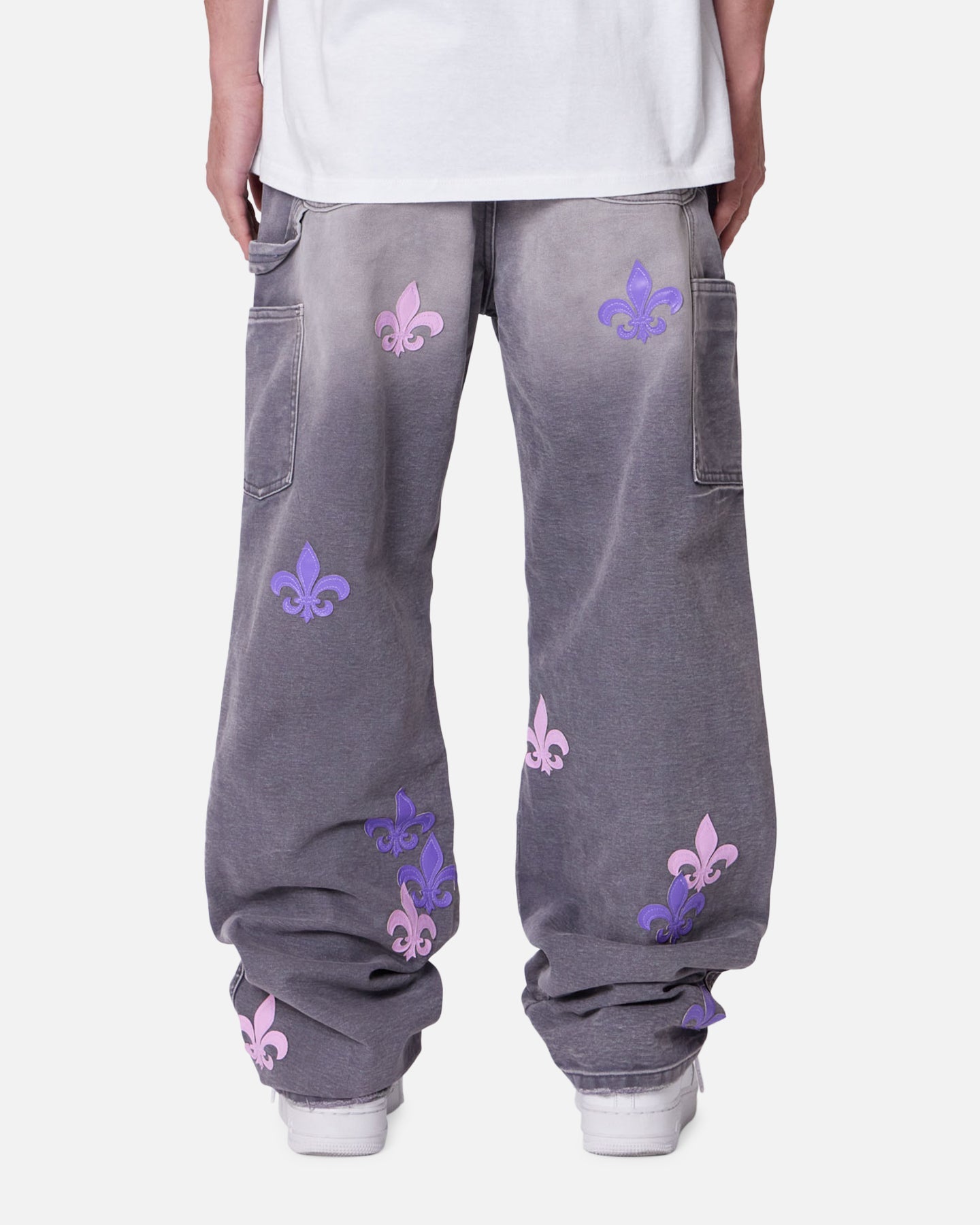 MNML Ultra Baggy Fleur Carpenter Pants Grey