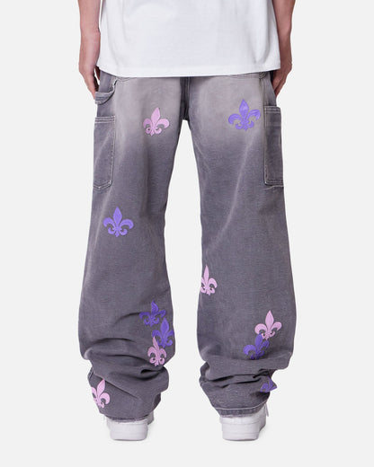 MNML Ultra Baggy Fleur Carpenter Pants Grey