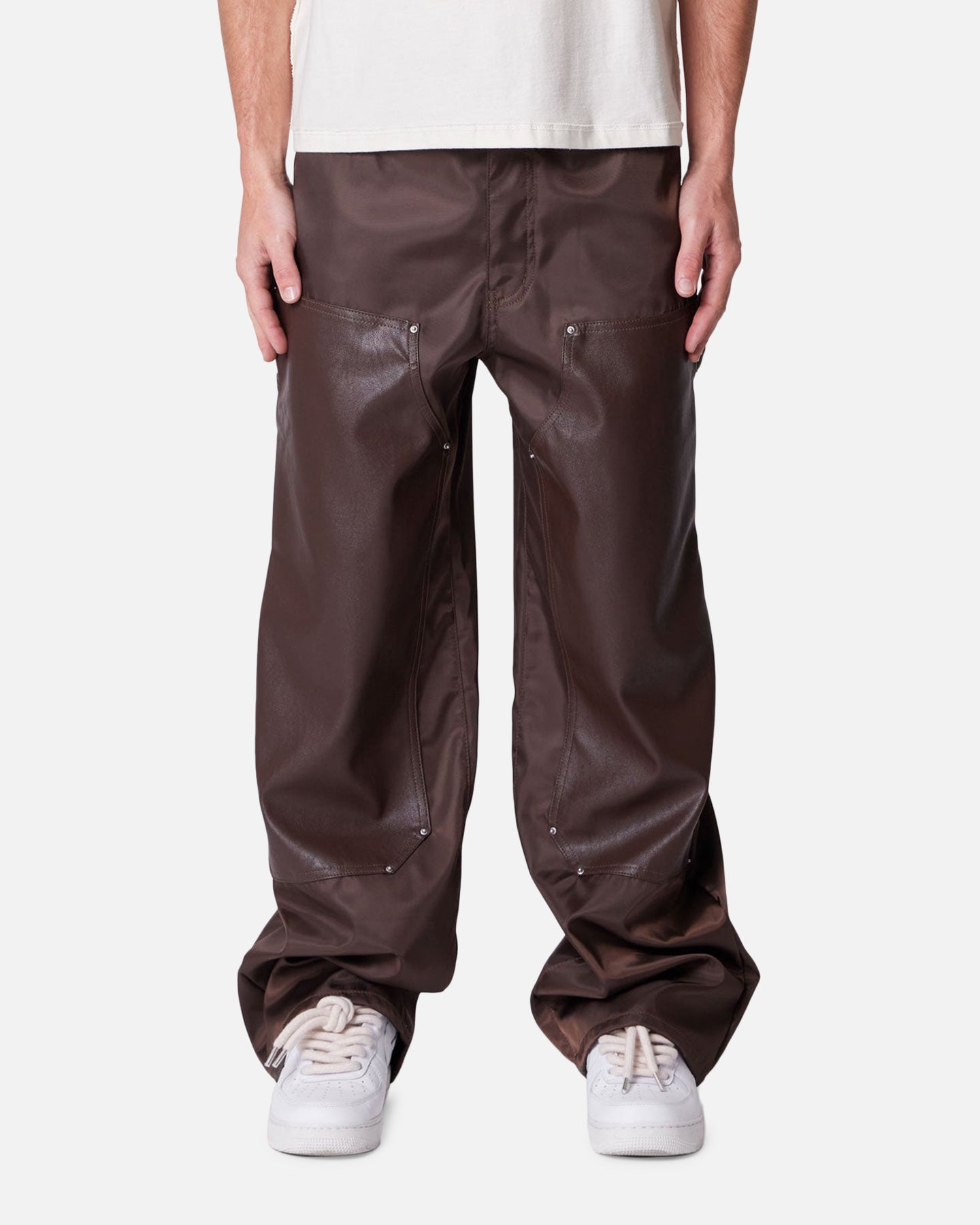 MNML Baggy Nylon Carpenter Pants Brown