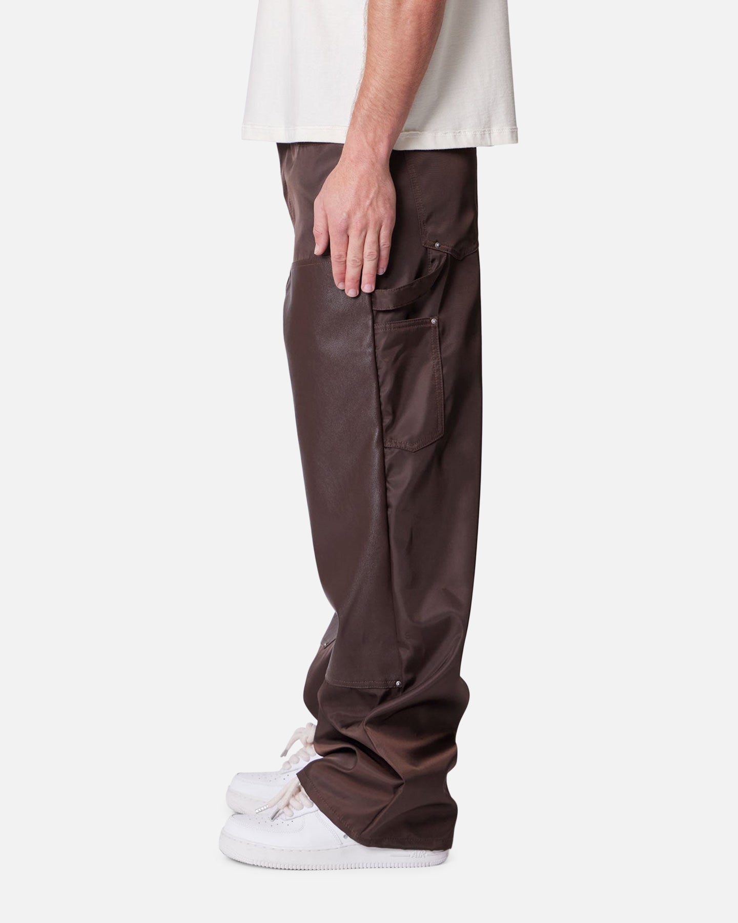 MNML Baggy Nylon Carpenter Pants Brown