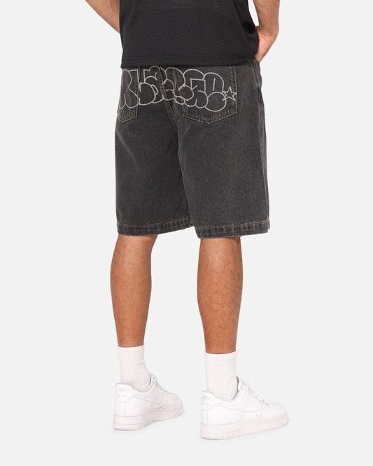 X-Large Bubble Bull Denim 91 Shorts Washed Black