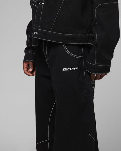 Loiter Biker Raver Jeans Black