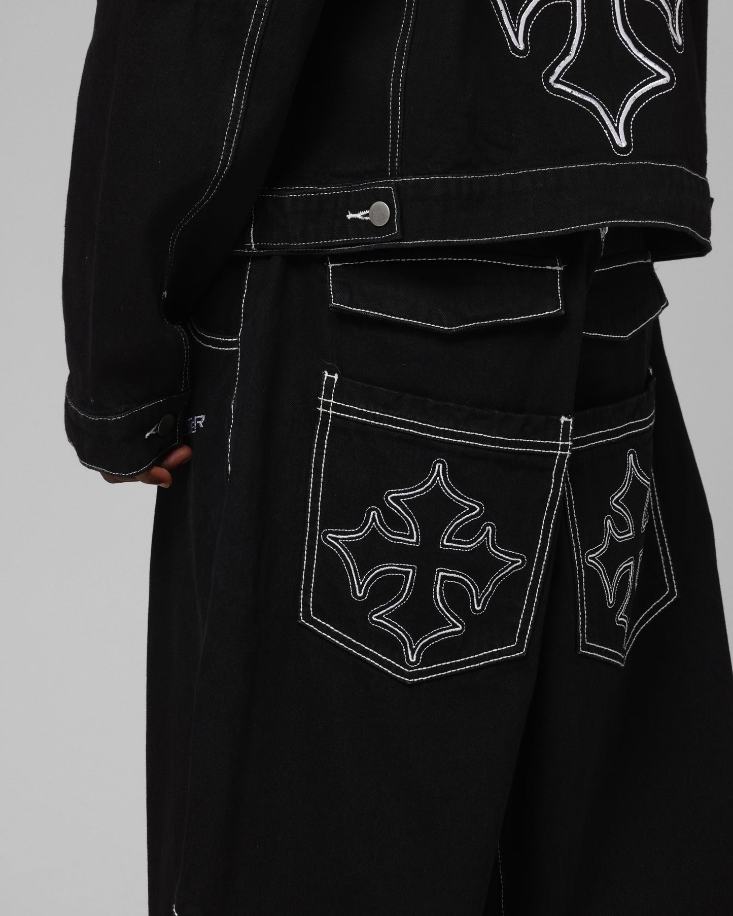 Loiter Biker Raver Jeans Black