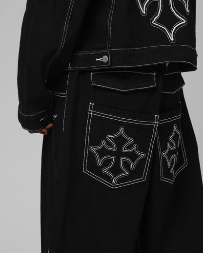 Loiter Biker Raver Jeans Black