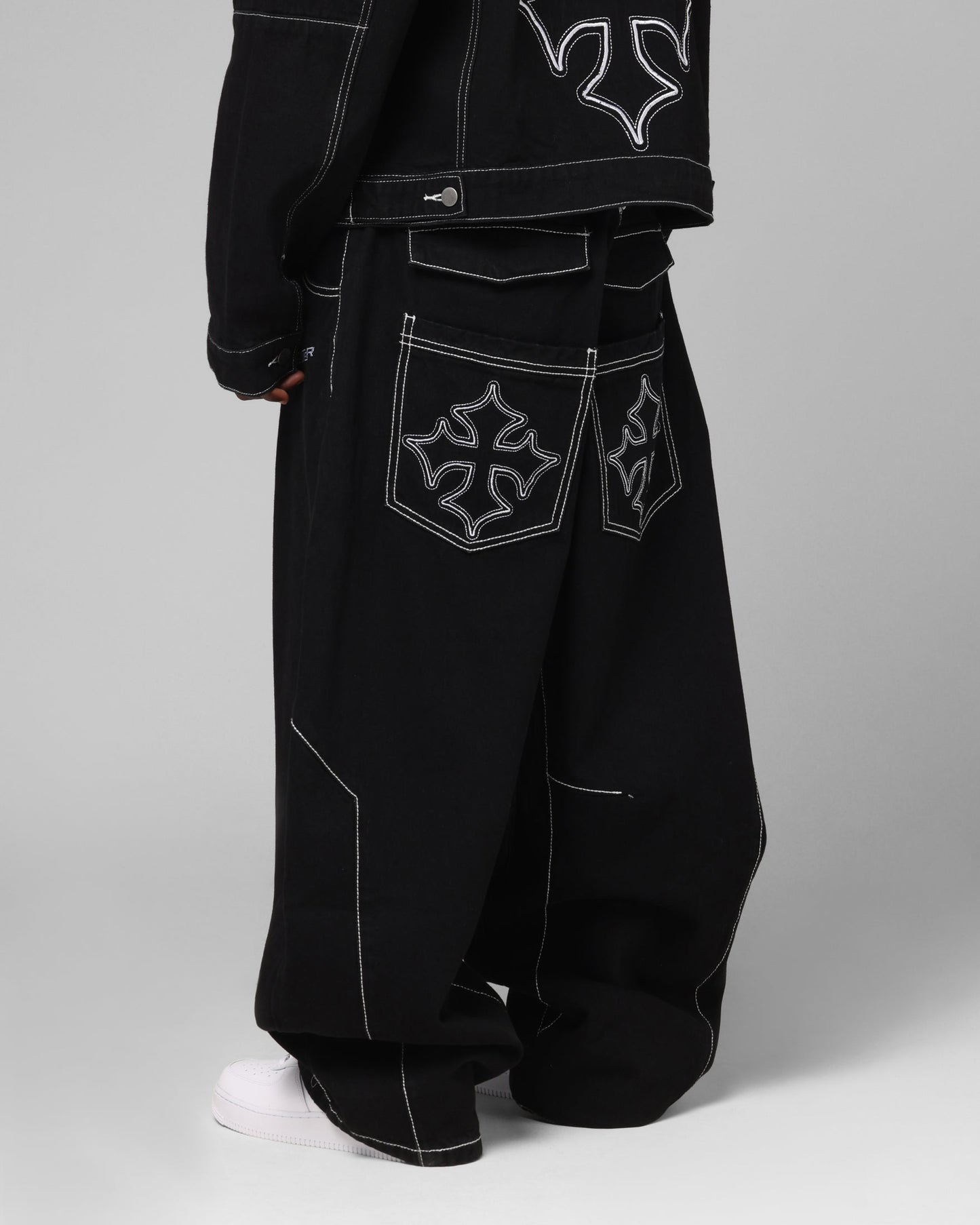 Loiter Biker Raver Jeans Black