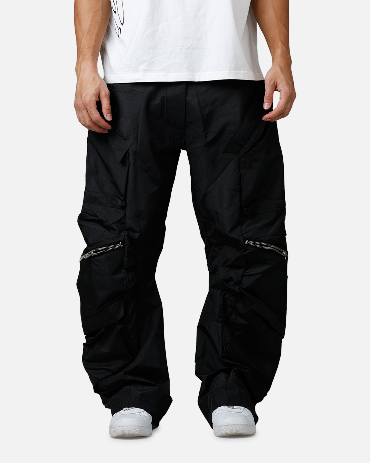 MNML Zip Cargo Tech Pants Black