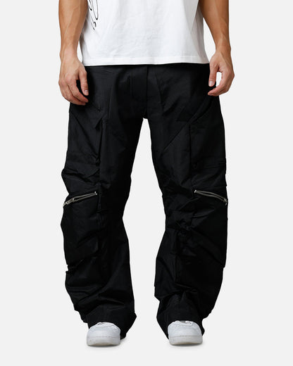 MNML Zip Cargo Tech Pants Black