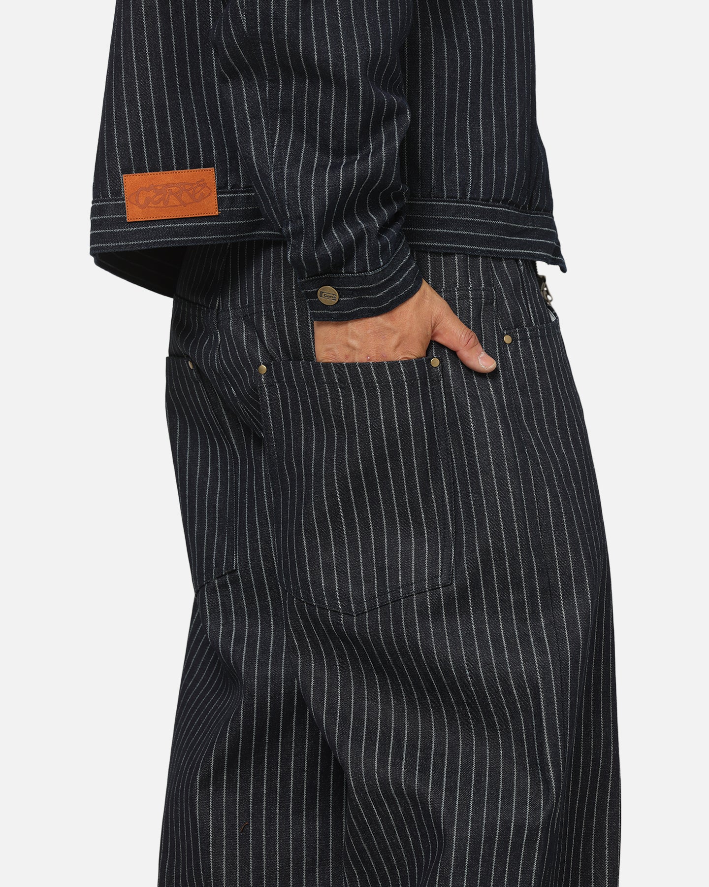 Carre Lockout Pinstripe Baggy Pants Navy Pinstripe