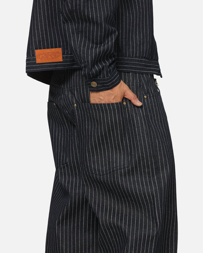 Carre Lockout Pinstripe Baggy Pants Navy Pinstripe