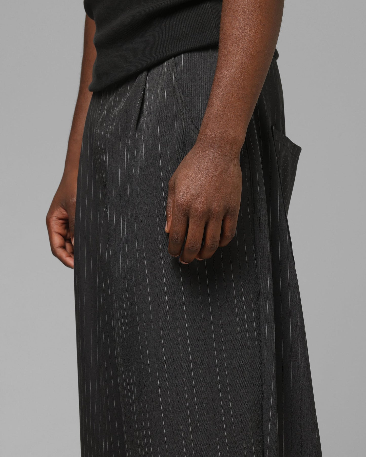 Loiter Eastern Bloc Pinstripe Trousers Black Pinstripe