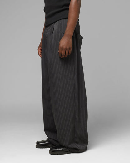 Loiter Eastern Bloc Pinstripe Trousers Black Pinstripe