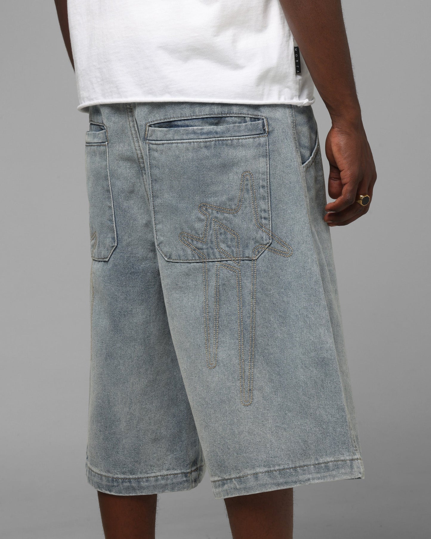 Loiter Star Born Jorts Light Blue