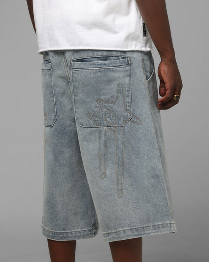 Loiter Star Born Jorts Light Blue