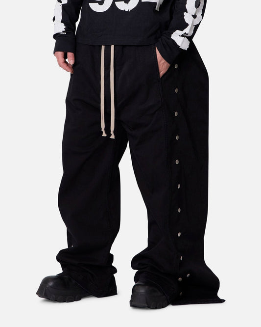 MNML Wide Panel Side Snap Pants Black