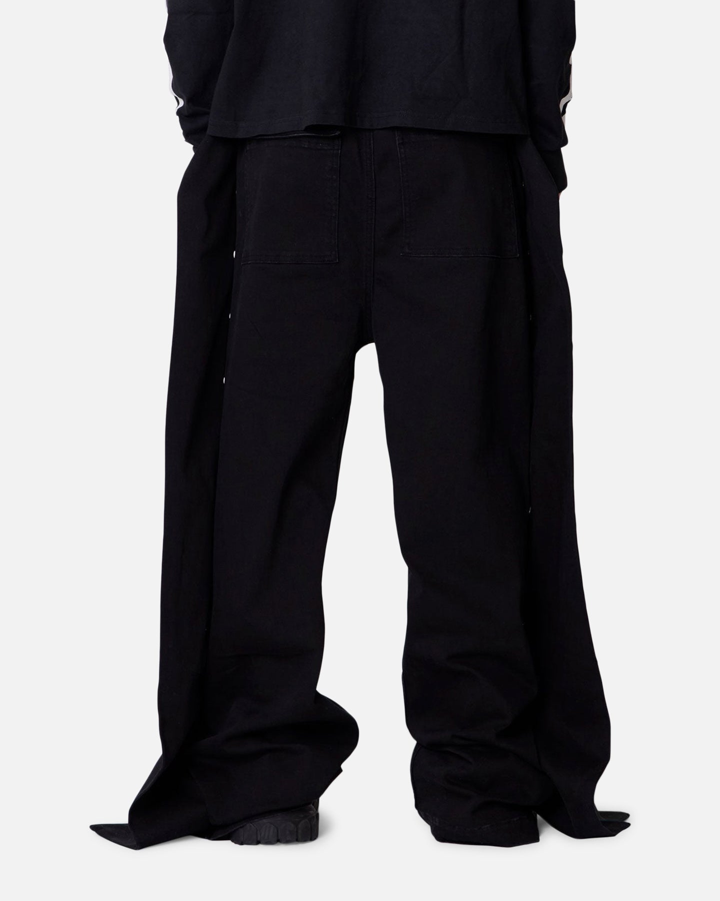 MNML Wide Panel Side Snap Pants Black