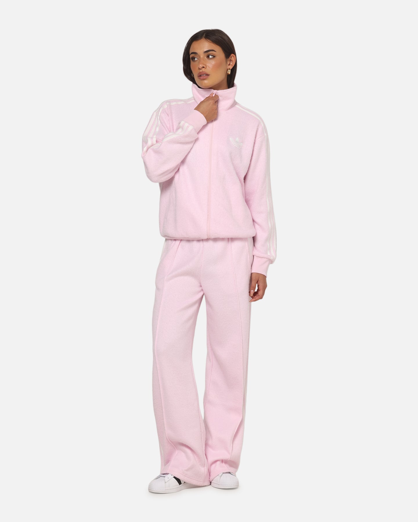 Adidas Women's Mohair Firebird Track Pants Clear Pink